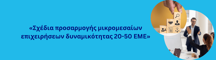 Προδημοσίευση προγράμματος ενίσχυσης εκπαίδευσης & ανάπτυξης εργαζομένων: «Σχέδια προσαρμογής μικρομεσαίων επιχειρήσεων δυναμικότητας 20-50 EME»